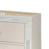 Athon Nightstand with 2 Drawers, Built-In Charging Port, Ivory Wood