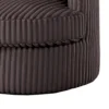 Tamara Round Swivel Chair with 2 Back Cushions, Brown Corduroy