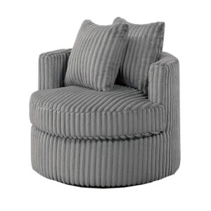 BM341120_1_6b731e90-8b2d-4e56-bc5d-5644cee1087a Tamara Round Swivel Chair with 2 Back Cushions, Gray Corduroy Fabric