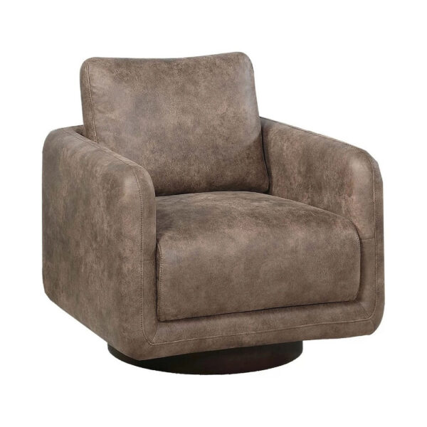 BM341127_73b27cec-eb99-438a-b369-f169c81ef3f8 Wade Swivel Armchair, Square Frame, Auburn Red Faux Leather