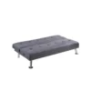 Milana Convertible Sofa Bed, USB Port, Blue Gray Fabric, 66 Inch