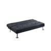 Milana Convertible Sofa Bed, USB Port, Black Fabric, 66 Inch
