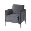 BM341131_1_6ab03b71-4565-4cf6-824b-3642f32bd2a2 Reniz Accent Club Chair, Gray Velvet, Foam Cushions, Metal Legs