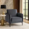 BM341131_5 Reniz Accent Club Chair, Gray Velvet, Foam Cushions, Metal Legs