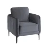 BM341131_8b0c7eea-1ffe-46e7-99c0-487bc6933f23 Reniz Accent Club Chair, Gray Velvet, Foam Cushions, Metal Legs