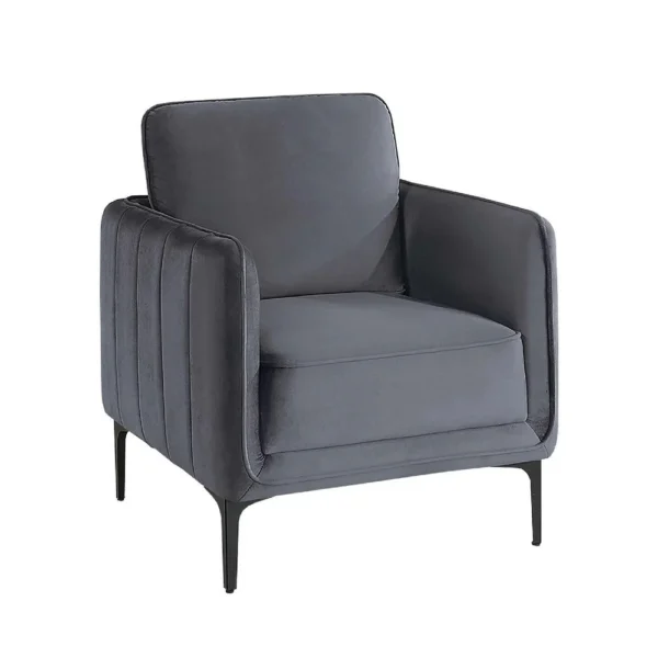 BM341131_8b0c7eea-1ffe-46e7-99c0-487bc6933f23 Reniz Accent Club Chair, Gray Velvet, Foam Cushions, Metal Legs