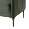 Reniz Accent Club Chair, Dark Green Velvet, Foam Cushions, Metal Legs