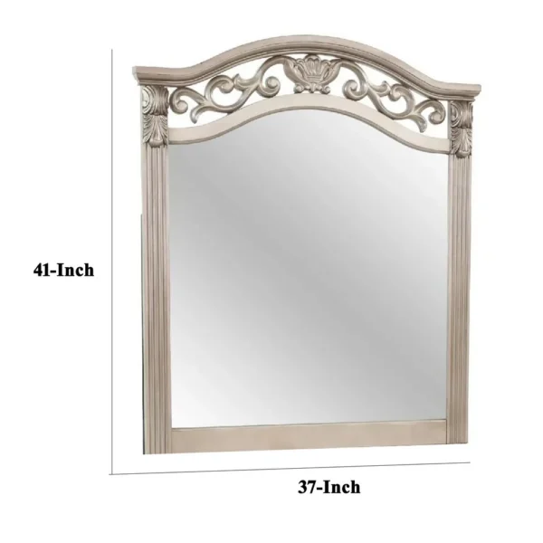 BM341145_4_14205c04-7e5d-4b26-8bc2-b74760448e3f Dresser Mirror, Antique Silver Pine Wood, Molded Frame Detail, 37x41