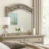 BM341145_5 Dresser Mirror, Antique Silver Pine Wood, Molded Frame Detail, 37x41