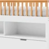 BM342275_1 Lexo Twin Bookcase Bunk Bed w Trundle and Ladder, White & Natural Oak