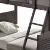 BM342278_1 Wexo Twin over Full Bunk Bed, Charcoal Brown Slat Design and Ladder