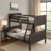 BM342278_5 Wexo Twin over Full Bunk Bed, Charcoal Brown Slat Design and Ladder
