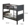 BM342279_4 Wexo Twin over Twin Bunk Bed, Charcoal Brown Slat Design and Ladder