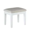 BM342298_2 Texo 3pc White Vanity Table Set with LED Mirror and Beige Padded Stool