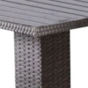 BM342307_2 Nia Bistro Outdoor Table, Marble Base, Gray PE Rattan Frame, 27 Inch