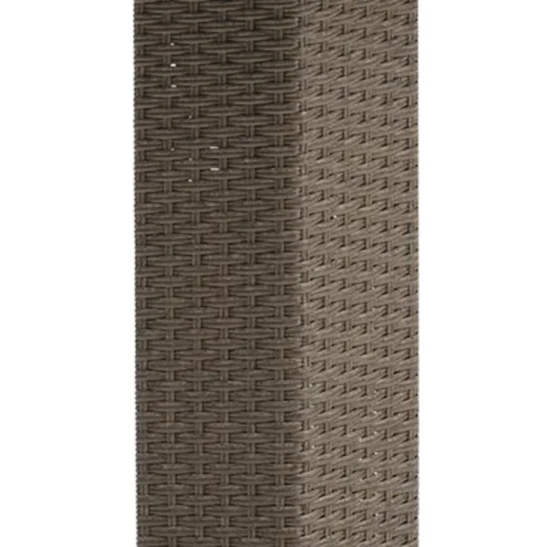 Nia Bistro Outdoor Table, Marble Base, Brown PE Rattan Frame, 27 Inch