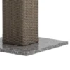 Nia Bistro Outdoor Table, Marble Base, Brown PE Rattan Frame, 27 Inch