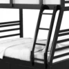 BM342321_1 Zegy Twin over Full Bunk Bed with 2 Drawers and Attached Ladder, Black