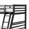 BM342321_2 Zegy Twin over Full Bunk Bed with 2 Drawers and Attached Ladder, Black