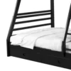 BM342321_3 Zegy Twin over Full Bunk Bed with 2 Drawers and Attached Ladder, Black