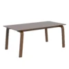 Iken Dining Table, 71 Inch Rectangular Top in Walnut Brown Solid Wood