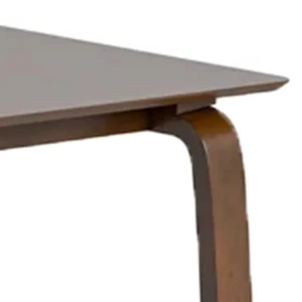 Iken Dining Table, 71 Inch Rectangular Top in Walnut Brown Solid Wood