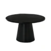 Kily Coffee Table, Cone Pedestal Base, 29 Inch Round Top in Black