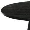 Kily Coffee Table, Cone Pedestal Base, 29 Inch Round Top in Black