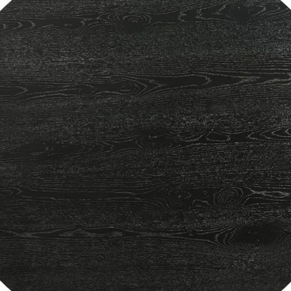 Kily Coffee Table, Cone Pedestal Base, 29 Inch Round Top in Black