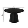 Kily Coffee Table, Cone Pedestal Base, 29 Inch Round Top in Black
