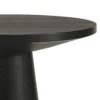Kily Side End Table, Cone Pedestal Base, 20 Inch Round Top in Black