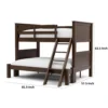 BM342408_4 Zedy Twin over Full Bunk Bed with Ladder and Guardrails, Walnut Brown