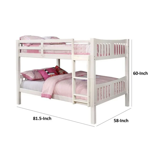 BM342410_4 Nedy Full over Full Bunk Bed with Attached Ladder, White Solid Wood