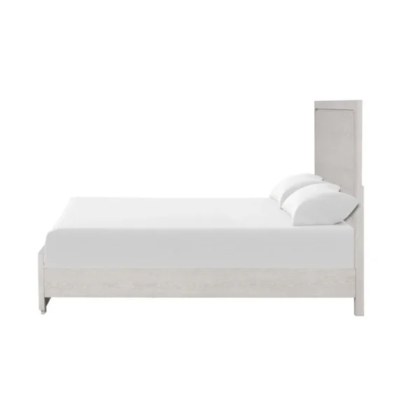 BM342487_2 Thorne Queen Bed, Panel Design, Rounded Edges, White Oak Wood