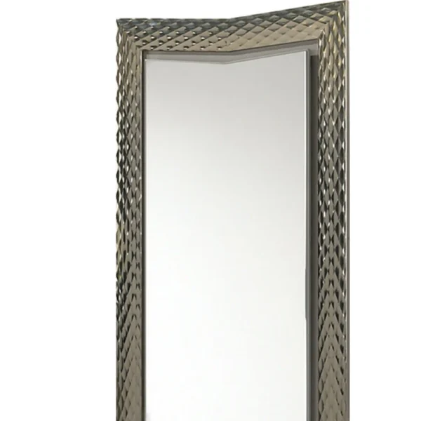 BM342508_1 Vino 3pc Vanity Dressing Table Set w Stool, Gray, Satin Fabric, Rubberwood