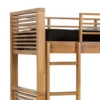 BM342535_2 Dilu Twin over Twin Bunk Bed, Light Oak Brown Hardwood, Reversible Ladder