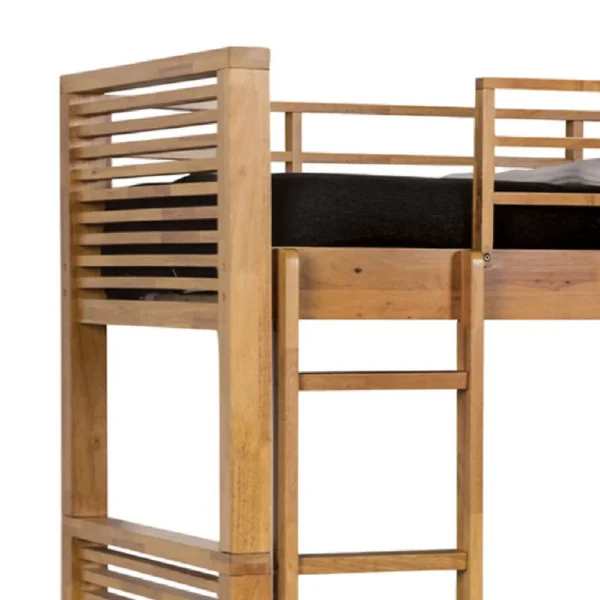 BM342535_2 Dilu Twin over Twin Bunk Bed, Light Oak Brown Hardwood, Reversible Ladder