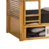 BM342535_3 Dilu Twin over Twin Bunk Bed, Light Oak Brown Hardwood, Reversible Ladder