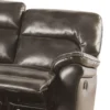Josy Manual Recliner Sofa, Pillow Top, Dark Gray Faux Leather, 88 Inch