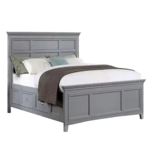 Dima Twin Bed, Upholstered Headboard w LED, Pearl White, Clear Legs