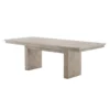 BM342627 Hagy Dining Table, 76-94 Inch Extendable Top, Natural Brown Panel Legs