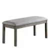 BM344923_1 Lais 6pc Dining Table Set with Bench, 4 Ladderback Chairs, Rustic Gray
