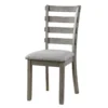 BM344923_2 Lais 6pc Dining Table Set with Bench, 4 Ladderback Chairs, Rustic Gray