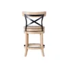 BM345248_1 Mia Swivel Counter Chair, Black Metal Cross Back, Blonde Oak Brown