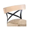 BM345248_3 Mia Swivel Counter Chair, Black Metal Cross Back, Blonde Oak Brown