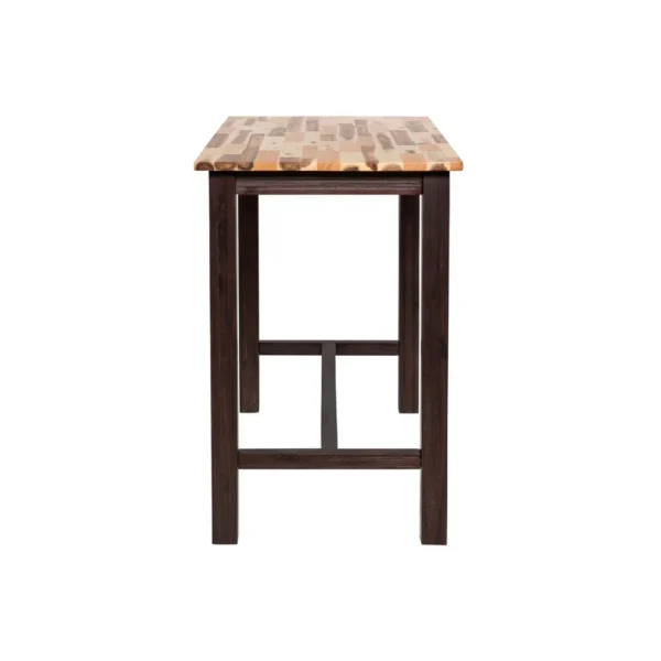 BM345254_2 Amber Pub Table, 47 Inch Rectangular Top, Espresso Brown Trestle Base