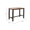 BM345254_4 Amber Pub Table, 47 Inch Rectangular Top, Espresso Brown Trestle Base