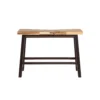 BM345255_1 Amber Counter Height Bench, 33 Inch Natural Brown Seat, Espresso Brown