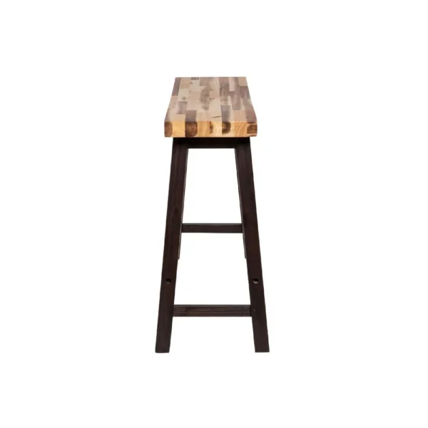 BM345255_2 Amber Counter Height Bench, 33 Inch Natural Brown Seat, Espresso Brown