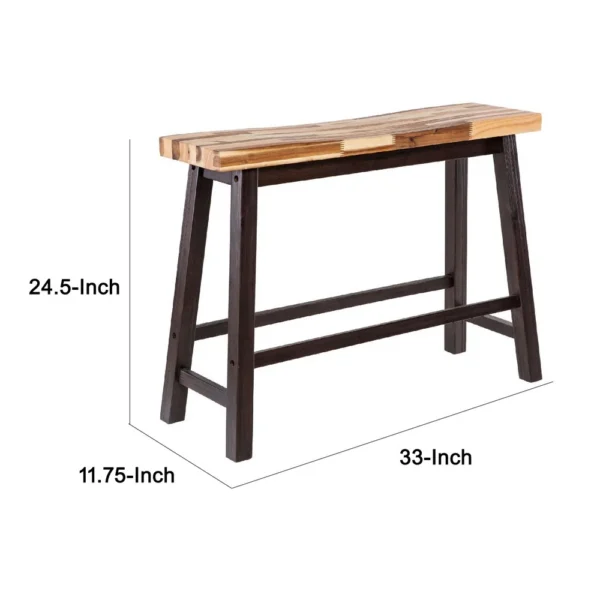 BM345255_4 Amber Pub Table, 47 Inch Rectangular Top, Espresso Brown Trestle Base